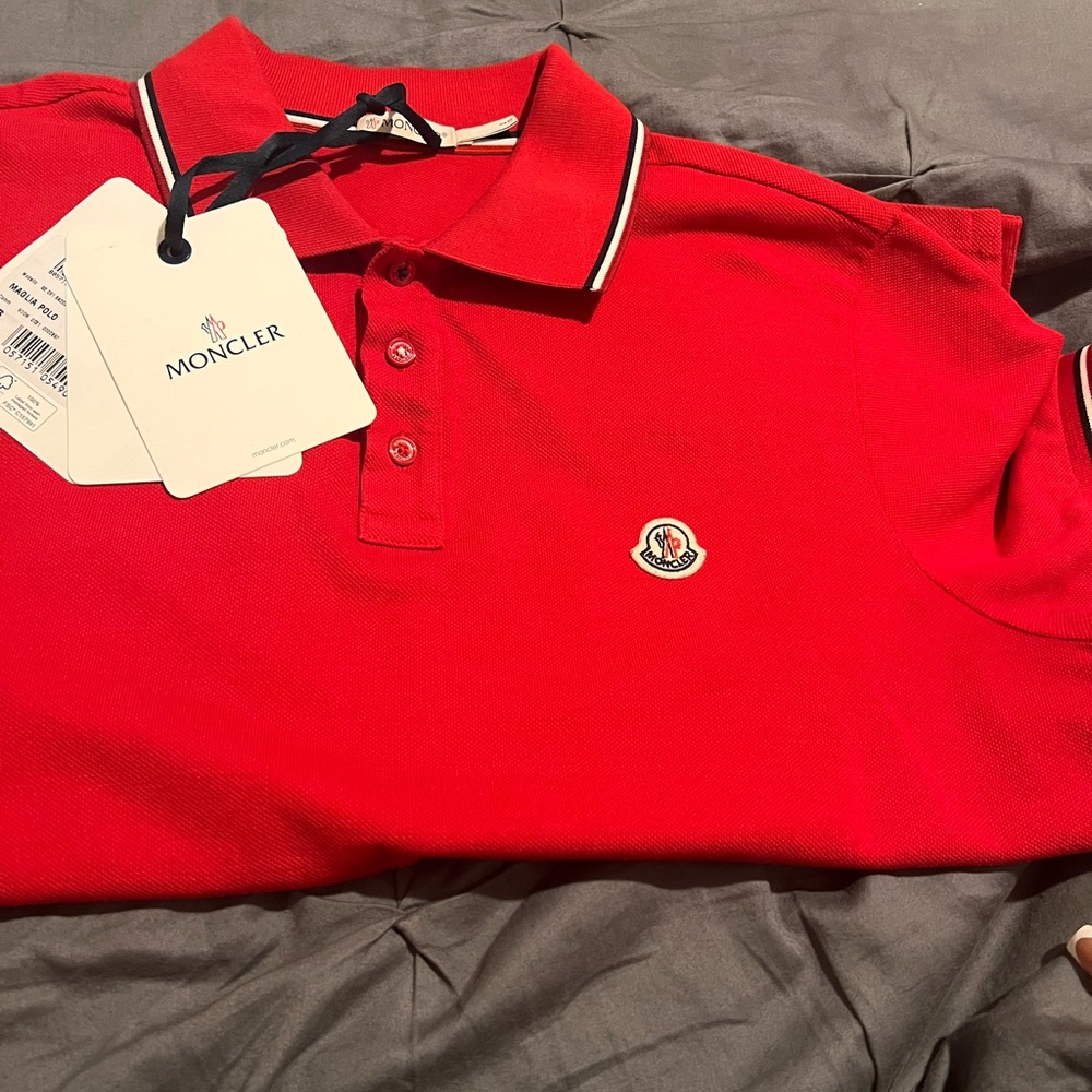Moncler Polo Shirt Like NEW with Tags ♥️‼️‼️‼️